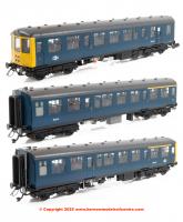 1453 Heljan Class 104 3 Car DMU Set in BR Blue livery with full yellow ends and headcode panel